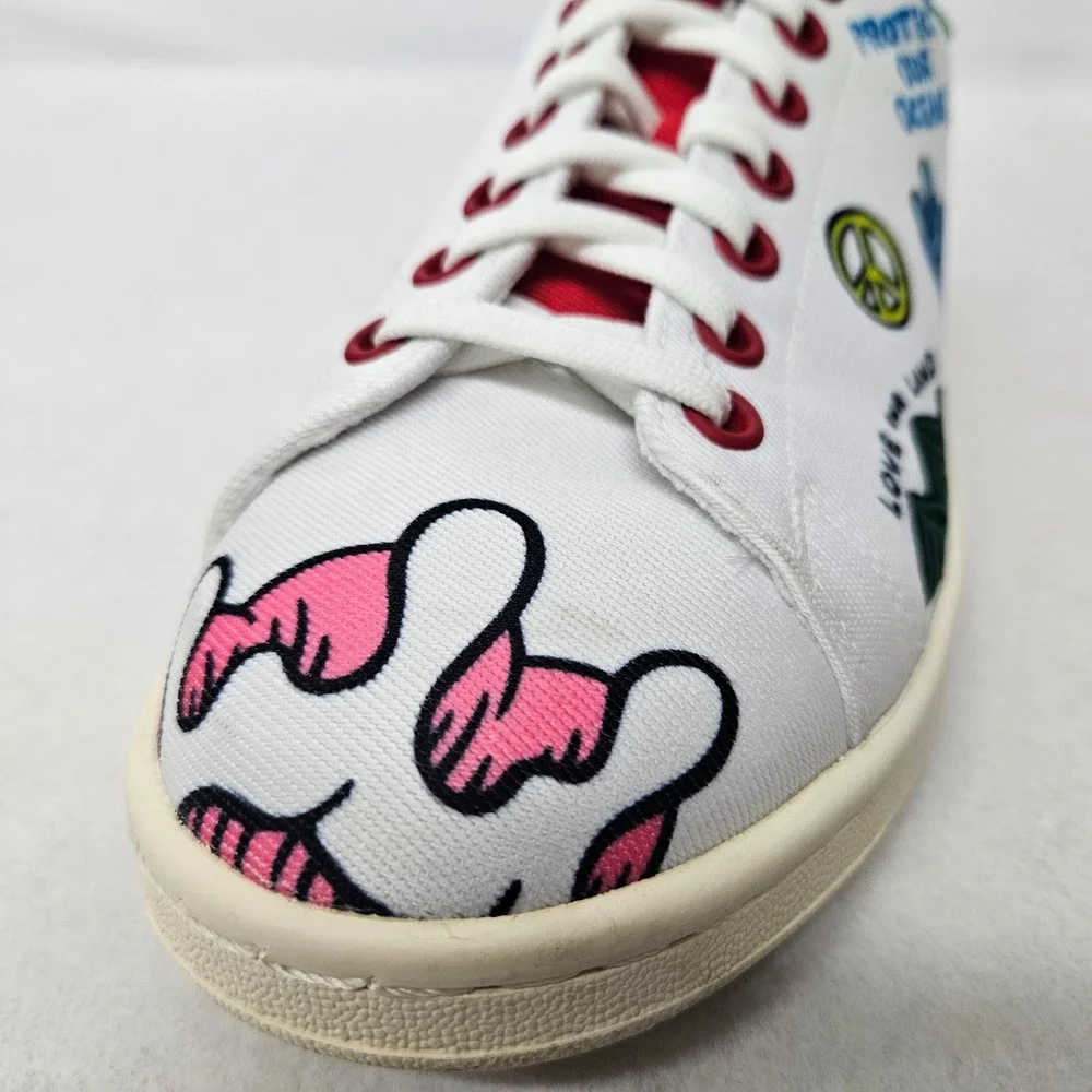 Adidas Aaron Kai x Stan Smith J Primeblue Shoes FY2686 White Multi Girl's Size 6